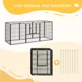 PawHut 8 Panels Heavy Duty Puppy Playpen, for Large, Medium Dogs, Indoor and Outdoor Use - Black - 6