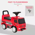 HOMCOM Compatible Kids Ride On Car Truck Mercedes Benz Licensed Toddler Foot To Floor Slider w/Under Seat Storage for 12 - 36 Months Red - 5