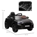 HOMCOM Licensed Audi RS Q8 Electric Ride On Car, with Remote Control, Black - 3