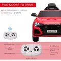 HOMCOM Audi RS Q8 Licensed Electric Car for Kids, 6V Kids' Electric Ride on with Remote Control, 7Ah Big Battery, Lights Bluetooth, Music USB, for 3-5 Years Old, Red - 5
