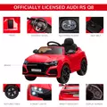 HOMCOM Audi RS Q8 Licensed Electric Car for Kids, 6V Kids' Electric Ride on with Remote Control, 7Ah Big Battery, Lights Bluetooth, Music USB, for 3-5 Years Old, Red - 7