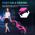 HOMCOM Lamborghini Sian Licensed 12V Electric Car for Kids 2 Motors Toy Car with Remote Control Music Lights MP3 for 3-5 Years Pink - 8