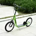 HOMCOM Kick Scooters for Kids with Adjustable Height, Anti-Slip Deck, Dual Brakes, Rubber Tyres, for Boys and Girls Aged 5+ Years Old - Green - 2
