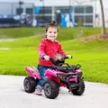 HOMCOM 6V Kids Electric Ride on Car Toddlers Quad Bike All Terrain Vehicle Toy With Music for 18-36 months Pink - 2