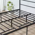 HOMCOM King Metal Bed Frame Solid Bedstead Base with Headboard and Footboard, Metal Slat Support and Underbed Storage Space, Bedroom Furniture, Black - 9