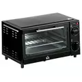 HOMCOM Mini Oven, 9L Countertop Electric Grill, Toaster Oven with Adjustable Temperature, Timer, Dishwasher Safe Baking Tray and Wire Rack, 750W, Black - 2