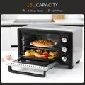 HOMCOM 16L Mini 1400W Countertop Oven - Black/Silver Tone - 4
