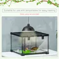 PawHut Glass Reptile Terrarium Insect Breeding Tank Vivarium Habitats with Thermometer for Lizards, Horned Frogs, Snakes, Spiders - Small 30 x 30 x 20cm - 6