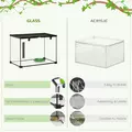 PawHut Glass Reptile Terrarium Insect Breeding Tank Vivarium Habitats with Thermometer for Lizards, Horned Frogs, Snakes, Spiders - Large 50 x 30 x 35cm - 9