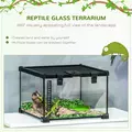 PawHut Glass Reptile Terrarium Insect Breeding Tank Vivarium Habitats with Thermometer for Lizards, Horned Frogs, Snakes, Spiders - Small 30 x 30 x 20cm - 4