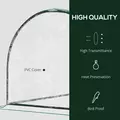 Outsunny Tunnel Greenhouse Green Grow House for Garden Outdoor, Steel Frame, PVC Cover, Transparent, 200 x 100 x 80cm - 6