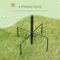 Pawhut Bird Feeding Station Kit, Wild Bird Feeder Pole with 6 Hooks, 4 Hanging Feeders for Peanuts, Seed, Fat Balls, for Garden, Outdoor, Black - 6