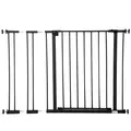 PawHut Dog Gate Pet Safety Gate Stair Barrier Pressure Fit Adjustable 76-82/86-97/101-107 cm, Black - 7