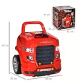 HOMCOM Kids Truck Engine Toy Set, Toddler Educational Car Service Station Playset, Take Apart Workshop, w/ RC Car Key, Steering wheel, Horn, Light, for 3-5 Years Old Red - 3
