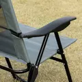 Outsunny Set of 2 Portable Folding Recliner Outdoor Patio Adjustable Backrest, Grey - 9