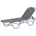 Outsunny Sun Lounger Relaxer Recliner w/ 5-Position Adjustable Backrest Pool Sun Bathing - 1