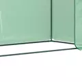 Outsunny Small Walk-in Garden Greenhouse with Steel Frame, Large Roll-up Door and Windows, 200Lx76Wx168Hcm, Green - 9