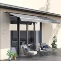 Outsunny Awning Canopy Manual Retractable Porch Sun Shade Shelter 3 x 2m Light Grey - 2