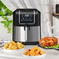 HOMCOM 6.5L Single Basket Air Fryer, 80-200°C Temperature, Black and Grey - 2