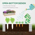 Outsunny Raised Garden Bed with Greenhouse Top, Garden Wooden Cold Frame Greenhouse Flower Planter Protection with 2 Independent Roofs, 122x 61 x 82cm, Natural - 5