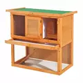 Pawhut Wooden 90cm 2 Tiers Guinea Pigs Hutches - 9