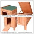 PawHut 20" Wooden Guinea Pigs Hutches-Fir Wood - 4