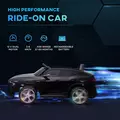 HOMCOM Audi E-tron Licensed 12V Kids Electric Ride on, Electric Car for Kids, with Parental Remote, Music Lights MP3, Suspension Wheels, for 3-5 Years, Black - 4