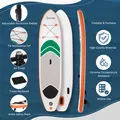 Outsunny 10'6" x 30" x 6" Inflatable Stand Up Paddle Board, Non-Slip & Ultra-Light Deck with Adj Paddle, ISUP Accessories, Pump and Carry Bag, for Youth Adults Beginner - 4