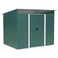 Outsunny 8.5 x 6ft Metal Shed with Lightsky Panels, Garden Storage Tool House with Double Doors for Garden, Patio and Lawn, Green - 1