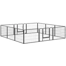 PawHut 12 Panels Heavy Duty Puppy Playpen, for Small Dogs, Indoor and Outdoor Use - Silver - 1