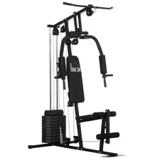 HOMCOM Multifunction Home Gym Machine, with 45kg Weight Stacks, for Strength Training - 1