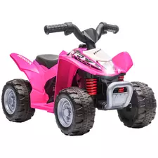 AIYAPLAY Honda Licensed Kids Electric Quad Bike, 6V ATV Ride On for Ages 1.5-3 Years, Pink - 1