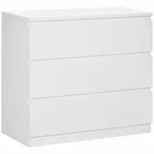 HOMCOM Chest of Three Drawers - White - 1