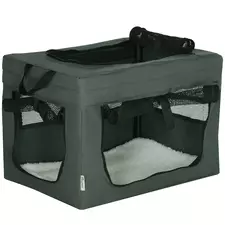 PawHut 48.5cm Pet Carrier, with Cushion, for Miniature Dogs - Grey - 1