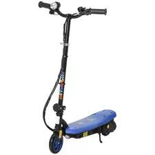 HOMCOM Foldable Electric Scooter, with LED Headlights, for Ages 7-14 Years, Blue - 1