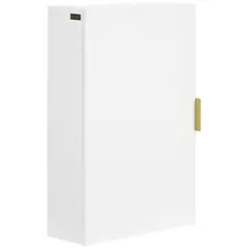 kleankin Bathroom Wall Cabinet, Over Toilet Storage Cupboard with Adjustable Shelves for Hallway, Living Room, White - 1