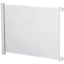 PawHut Retractable Stair Gate,  Dog Pet Barrier, for Doorway, Staircase, Hallway - White - 1