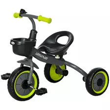 AIYAPLAY Kids Trike, Tricycle, with Adjustable Seat, Basket, Bell, for Ages 2-5 Years - Black - 1