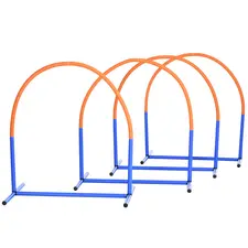 PawHut Four-Piece Portable Dog Agility Equipment - Blue - 1