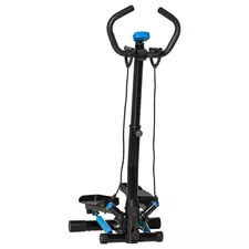 HOMCOM Adjustable Twist Stepper Fitness Step Machine, LCD Screen, Height-Adjust Handlebars, Home Gym, Black and Blue - 1