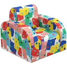AIYAPLAY Foldable Toddler Chair Soft Snuggle Sponge Filled for Bedroom Playroom, Aged 18 Months to 3 Years - Multicoloured - 1