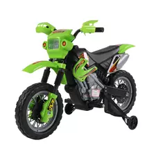 HOMCOM 6V Kids Child Electric Motorbike Ride on Motorcycle Scooter Children Toy Gift for 3-6 Years (Green) - 1