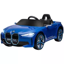 HOMCOM BMW i4 Licensed 12V Kids Electric Ride-On Car, Blue - 1