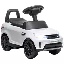 AIYAPLAY 2-in-1 Land Rover Licensed 6V Kids Electric Ride On Car, Sliding Car w/ Headlights, Music, for 18-60 Months, White - 1