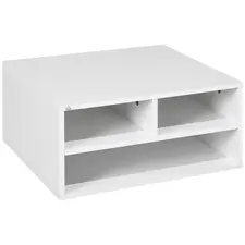 HOMCOM Three-Compartment Printer Storage Cabinet - White - 1