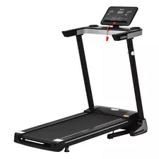 HOMCOM Motorised Folding Treadmill with 500W & LED Screen for Home, Black - 1