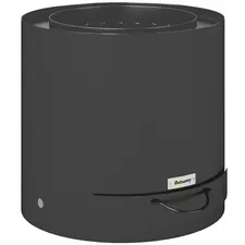 Outsunny Metal Wood-burning Fire Pit with Fire Poker - Black - 1