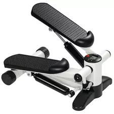 SPORTNOW Mini Stepper Machine, with LCD Monitor, Non-Slip Pedals, White - 1