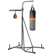 HOMCOM Freestanding Boxing Punch Bag & Speed ball Station, for Home Gym, Grey - 1