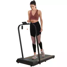 SPORTNOW 2.5HP Walking Pad, 1-6km/h Folding Treadmill with Remote Control and LED Display for Home Gym Office, Orange - 1